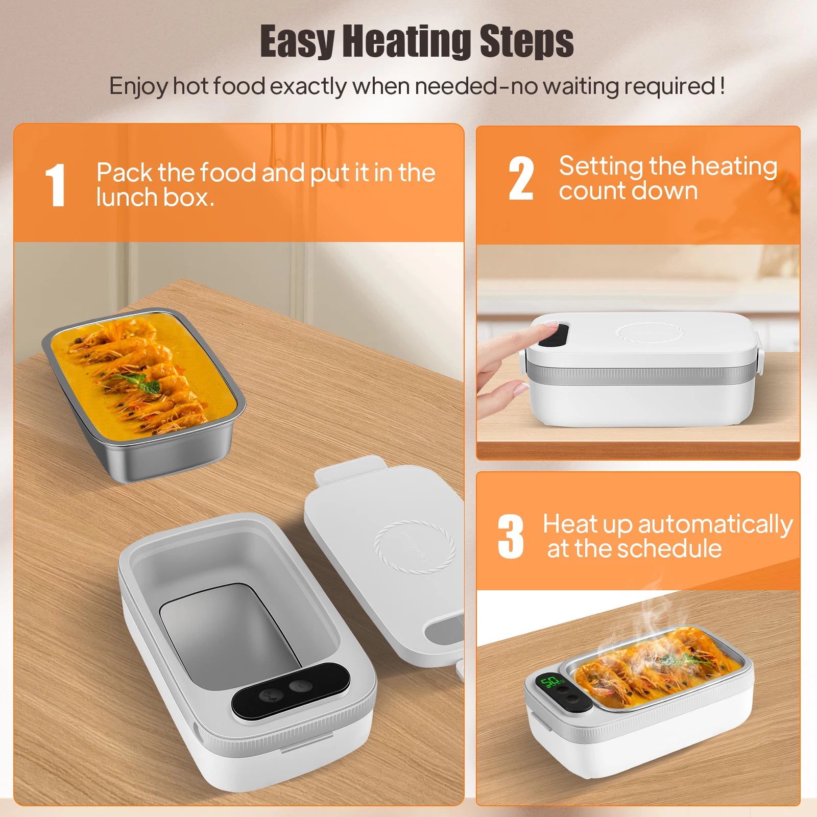 Portable Wireless Electric Lunch Warmer