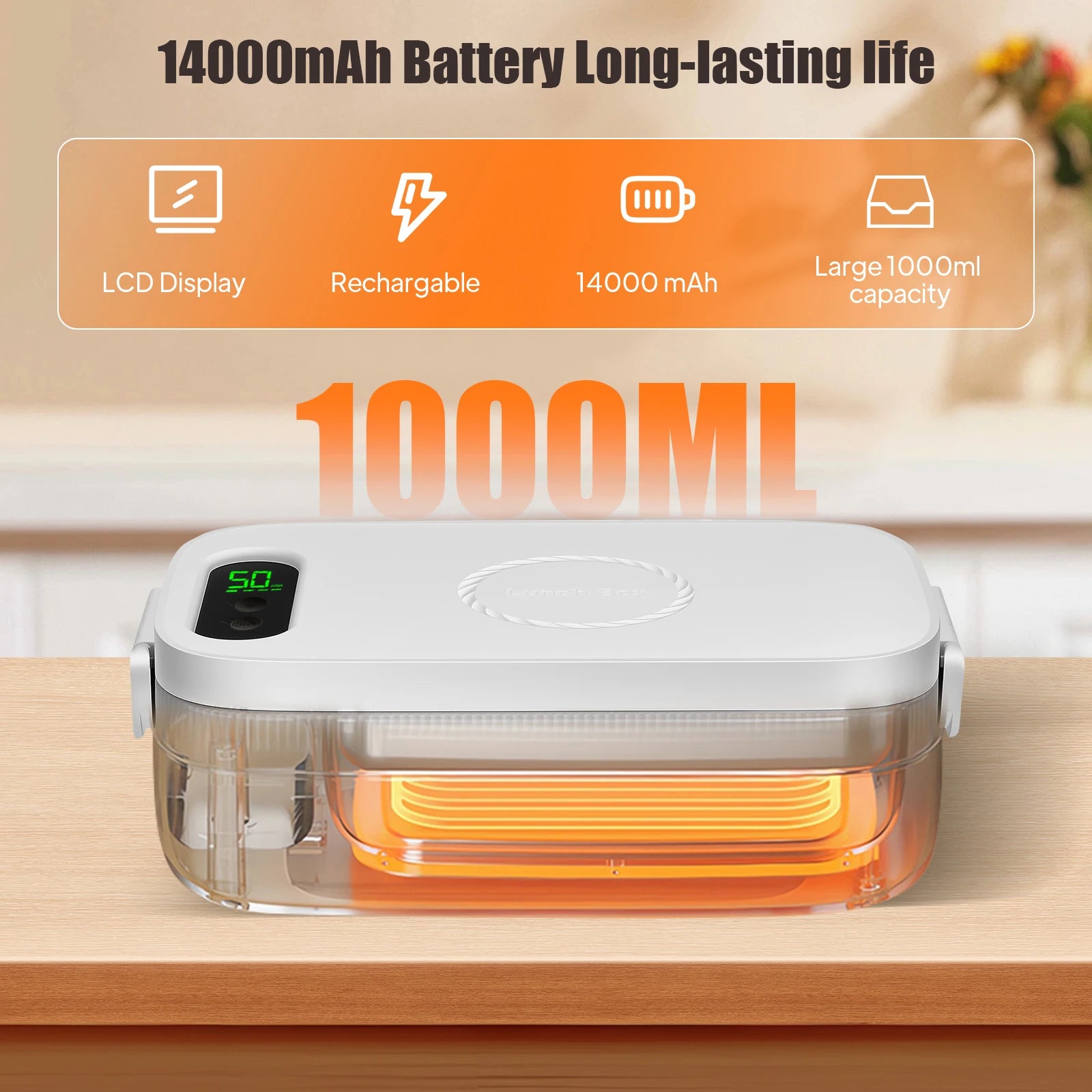 Portable Wireless Electric Lunch Warmer